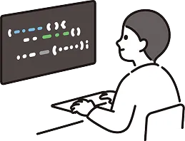 PC作業しているイラスト